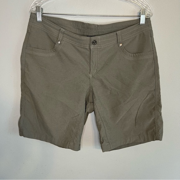 Kuhl Womens Pull On  Shorts Snap Button Sz 12 Gray Outdoor Hiking Activewear - Picture 2 of 12
